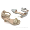 New peep-toe low-heeled princess sandals